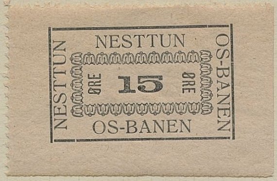 Frimerker stamps Norway NESTTUN-OSBANEN Railway Parcel Stamps timbres-poste Briefmarken