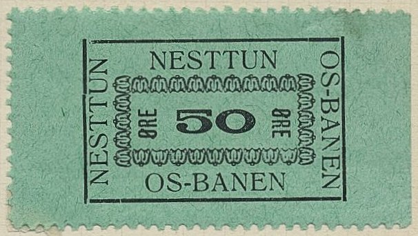 Frimerker stamps Norway NESTTUN-OSBANEN Railway Parcel Stamps timbres-poste Briefmarken