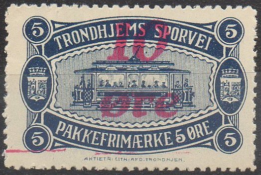 Frimerker stamps Norwegian Railway Stamps Trondheim Tram timbres-poste Briefmarken 