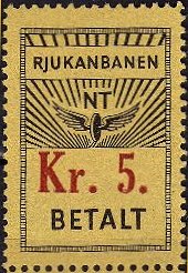 Frimerker stamps Norway Rjukanbanen Railway Parcel Stamps timbres-poste Briefmarken