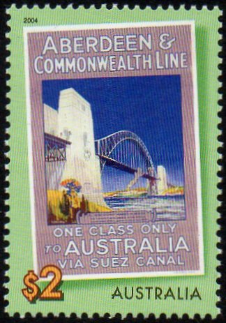 Australia stamps Railway on Sydney Harbour Bridge - Pacific Explorer sheet