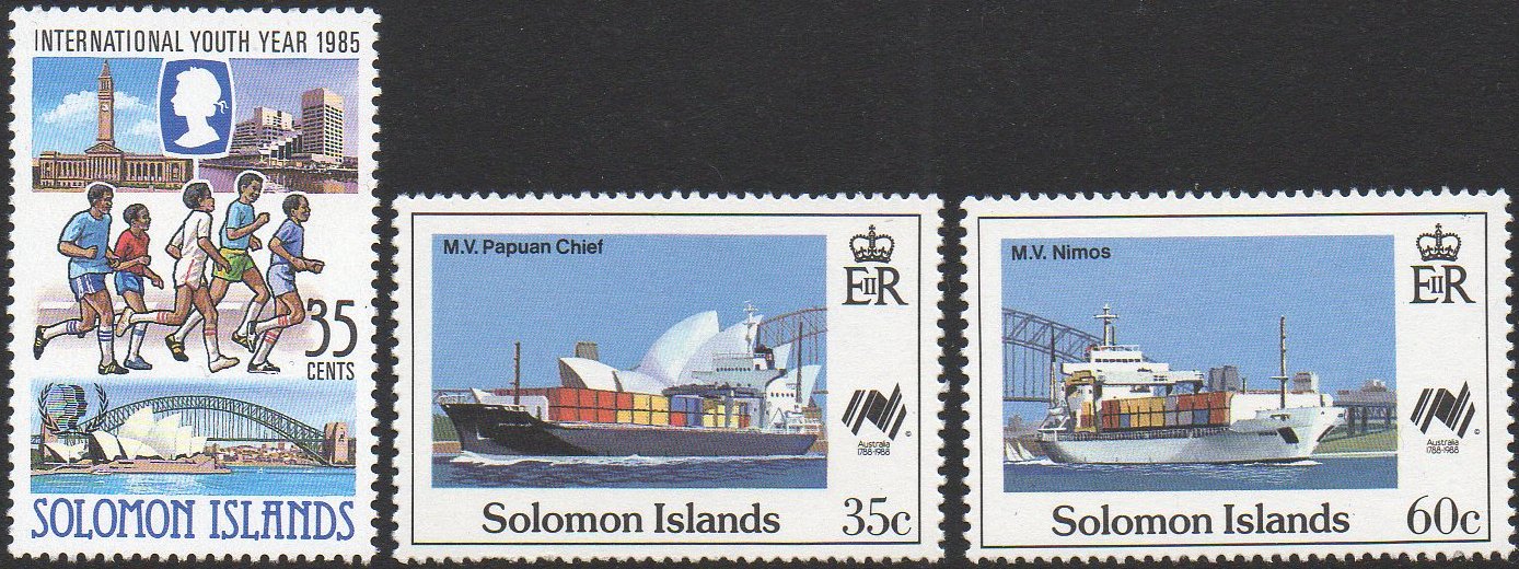 Sydney Harbour Bridge stamps Slovakia & Solomon Islands