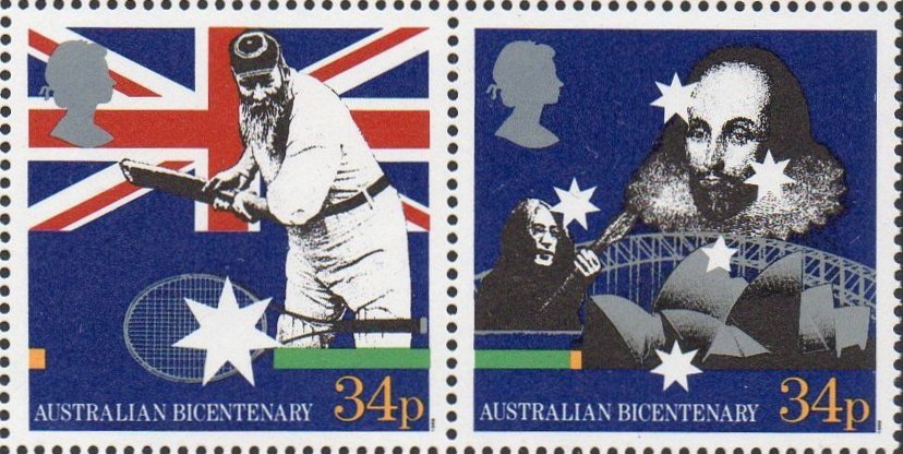 Sydney Harbour Bridge Great Britain joint stamps issue with Australia 1988