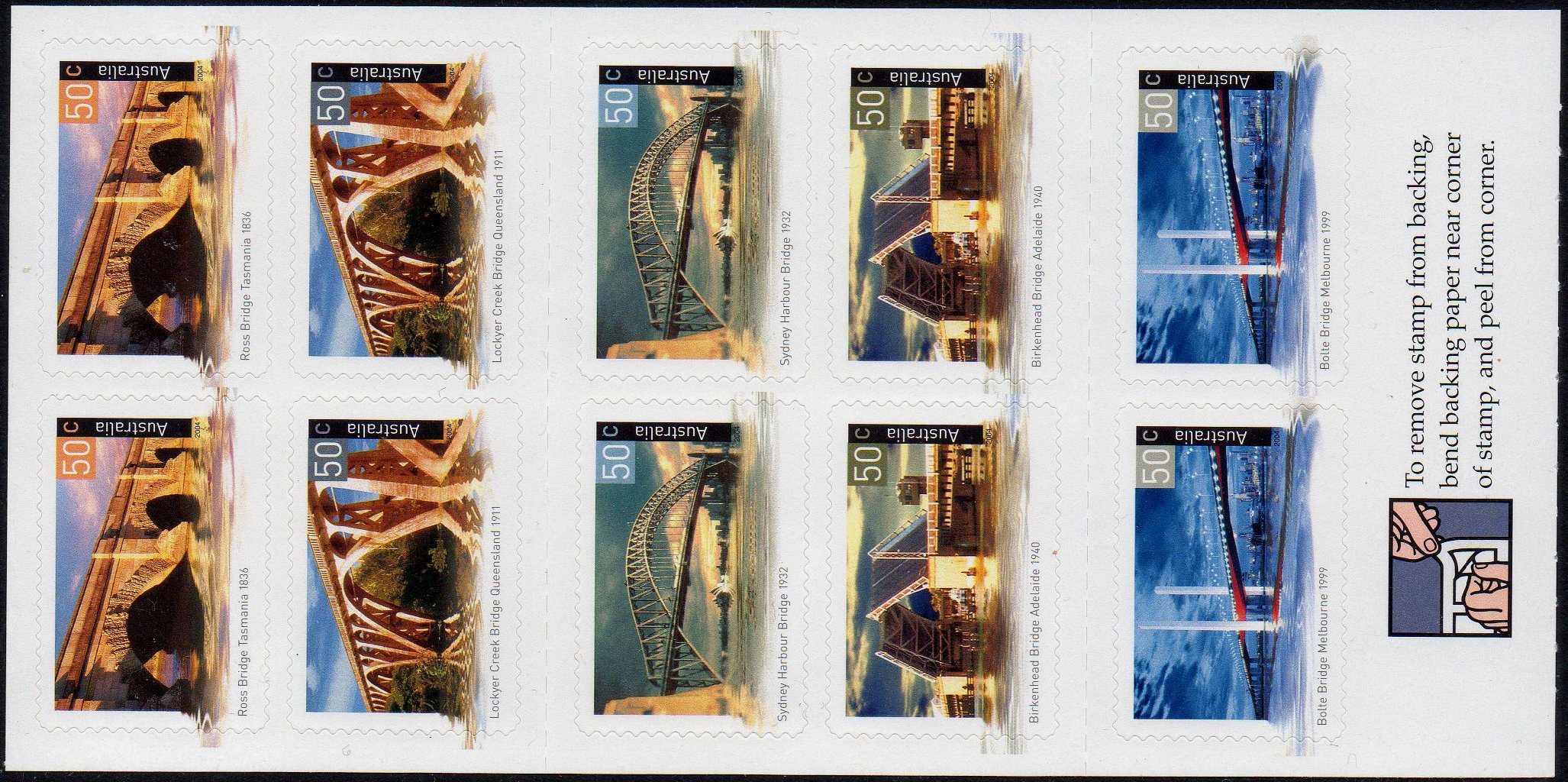 Australia Sydney Harbour Bridge stamps 2004 Bridges