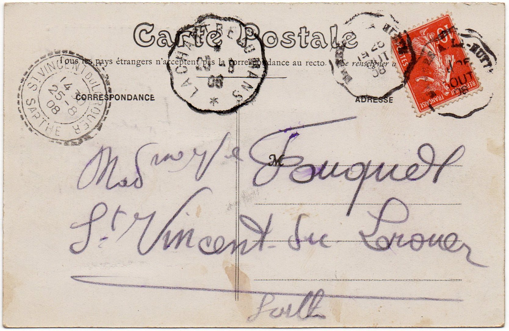 Courrier-Convoyeur-Ligne La Chartre au Mans Type 3