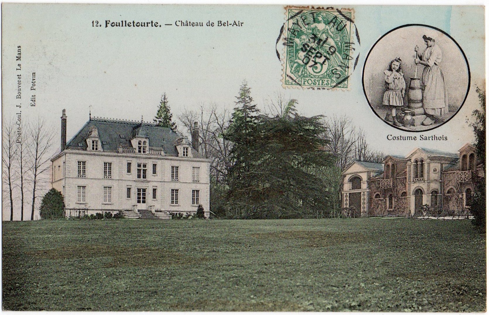 Courrier-Convoyeur-Ligne Mayet au Mans Type 2 1907