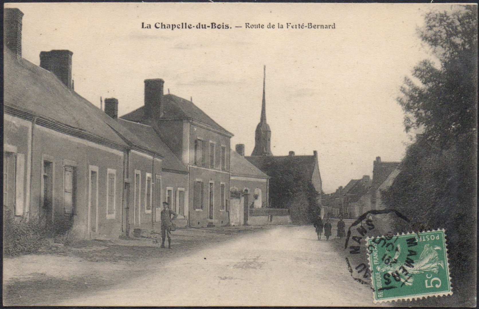 La Chapelle-du-Bois, Sarthe, Courrier-Convoyeur Ligne du tramway Mamers au Mans - branch-line service