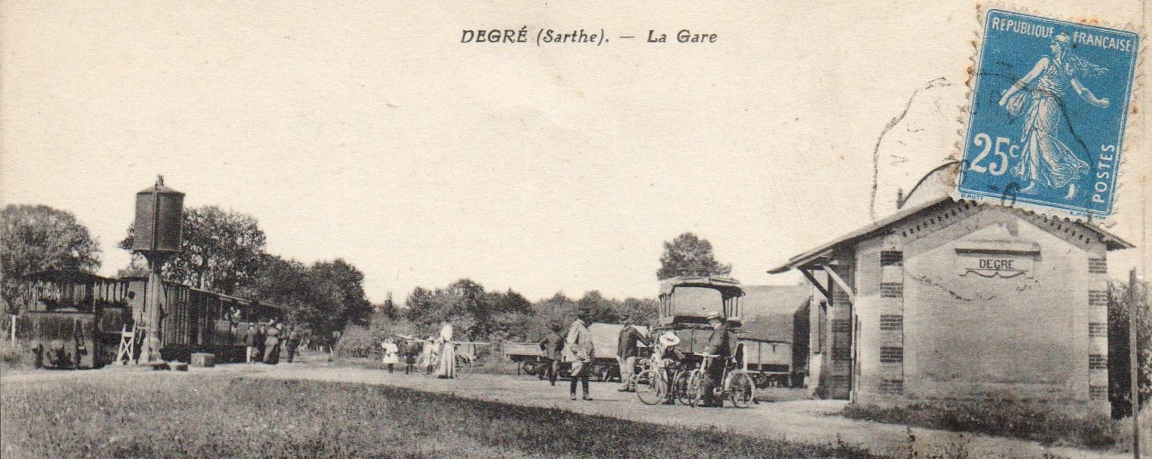 Gare de Degré, Sarthe : courrier-convoyeur St Denis d'Orques - Le Mans