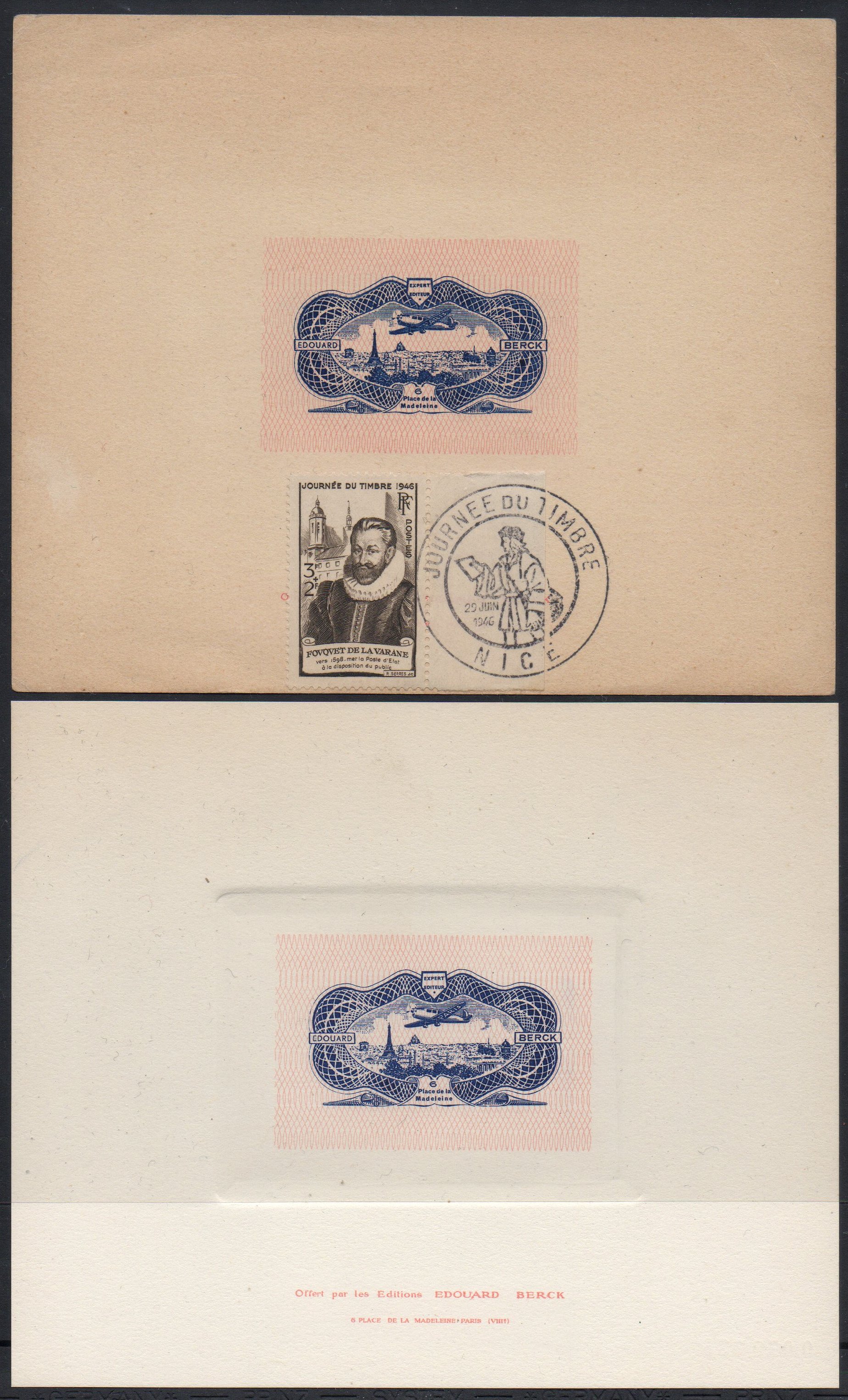 Philatelie France : Vignette Edouiard Berck : Petit Train