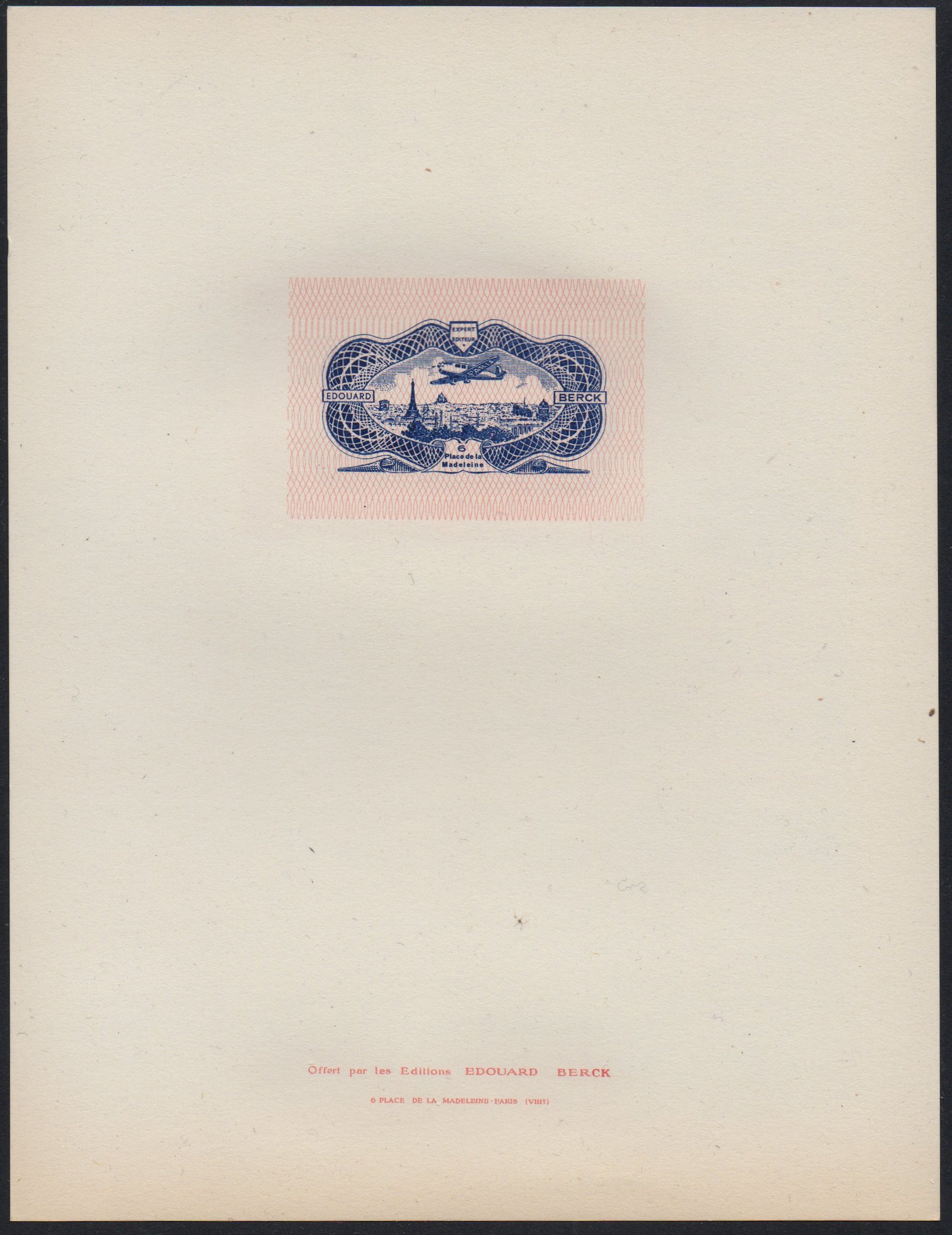 Philatelie France : Vignette Edouiard Berck : Petit Train