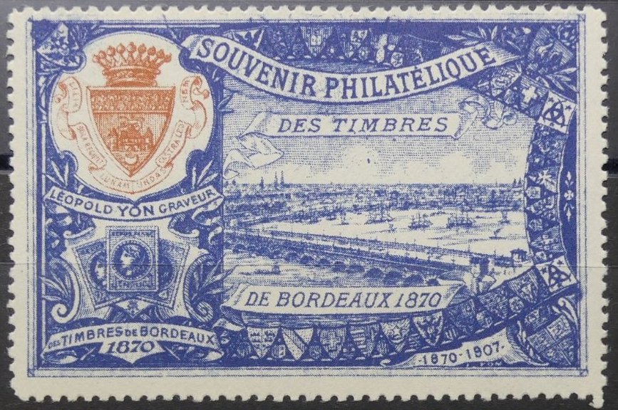 Bordeaux 1870-1907 Leopold Yon Souvenir Philatelique Poster Stamps: Le Port