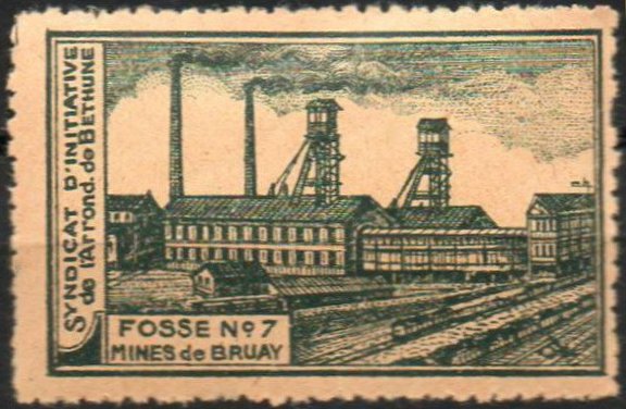 France Vignette : Bruay Mines Fosses No.7 : Wagons ferroviaires : Railway Trucks