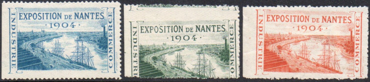 France Vignettes Cinderella Reklamemarken : Nantes : Exposition 1904 : Le Port