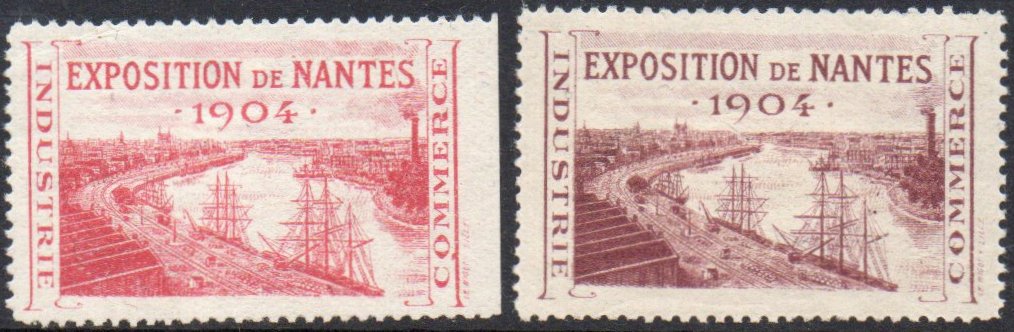 France Vignettes Cinderella Reklamemarken : Nantes : Exposition 1904 : Le Port