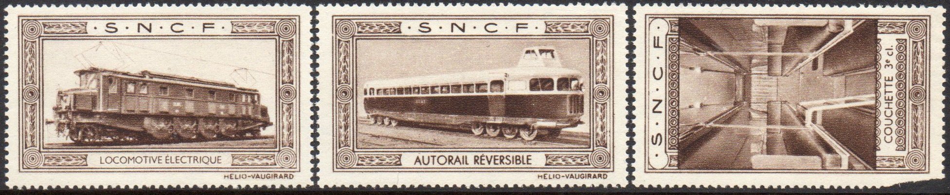 Philatelie France Vignette : S.N.C.F. Publicité Publicity Stamps Reklamemarken