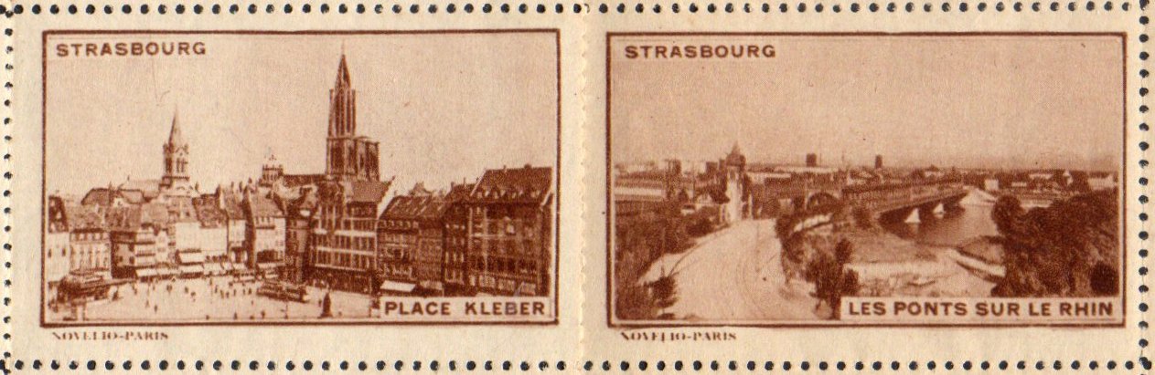 France : Vignette Strasbourg Place Kleber - views of the Vosges