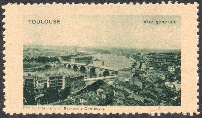 France : Vignette Toulouse Pont sur la Garonne : Horse Tram
