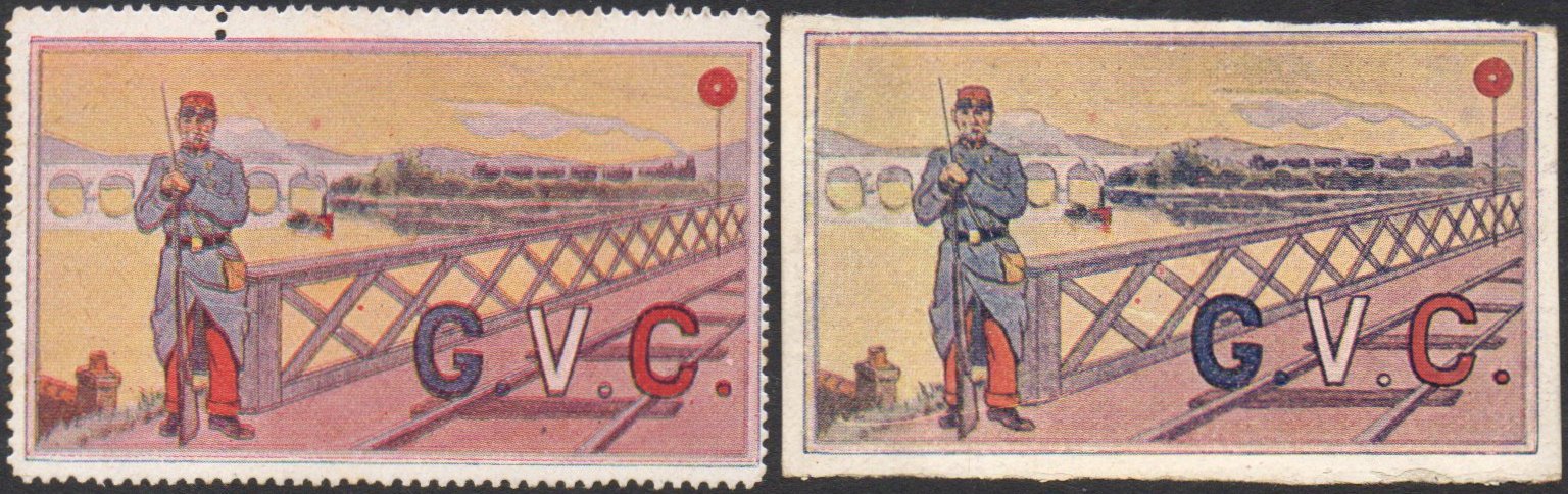 Philatelie France : WWI : G.V.C. : Gardes de Voies de Communications - Steam Locomotive 