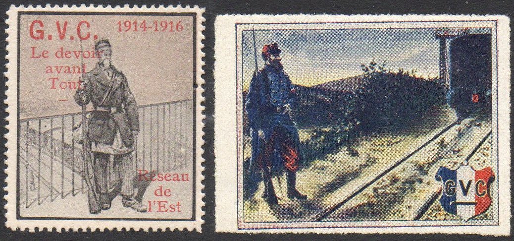 Philatelie France : WWI : G.V.C. : Gardes de Voies de Communications - Train