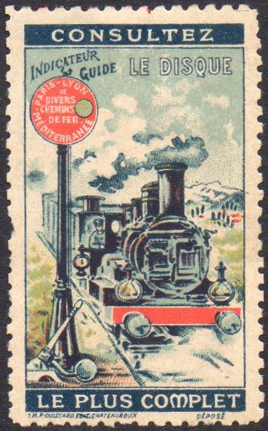 France Vignette Poster Stamp Steam Train