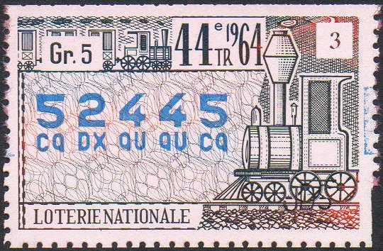 Philatelie France : Vignette Lotterie Nationale 1964: 