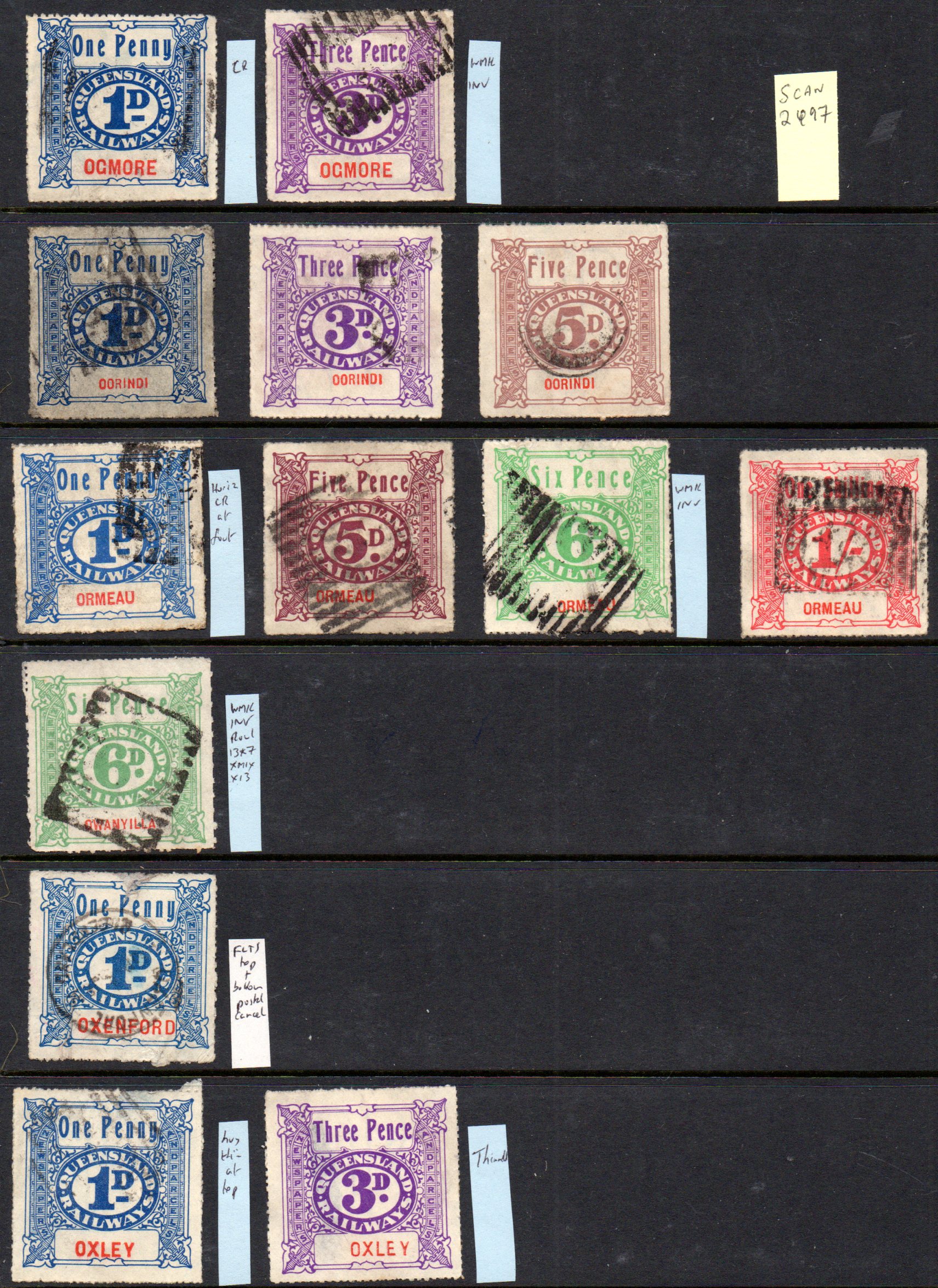 Paper Heritage Stamps Queensland Parcel Stamps